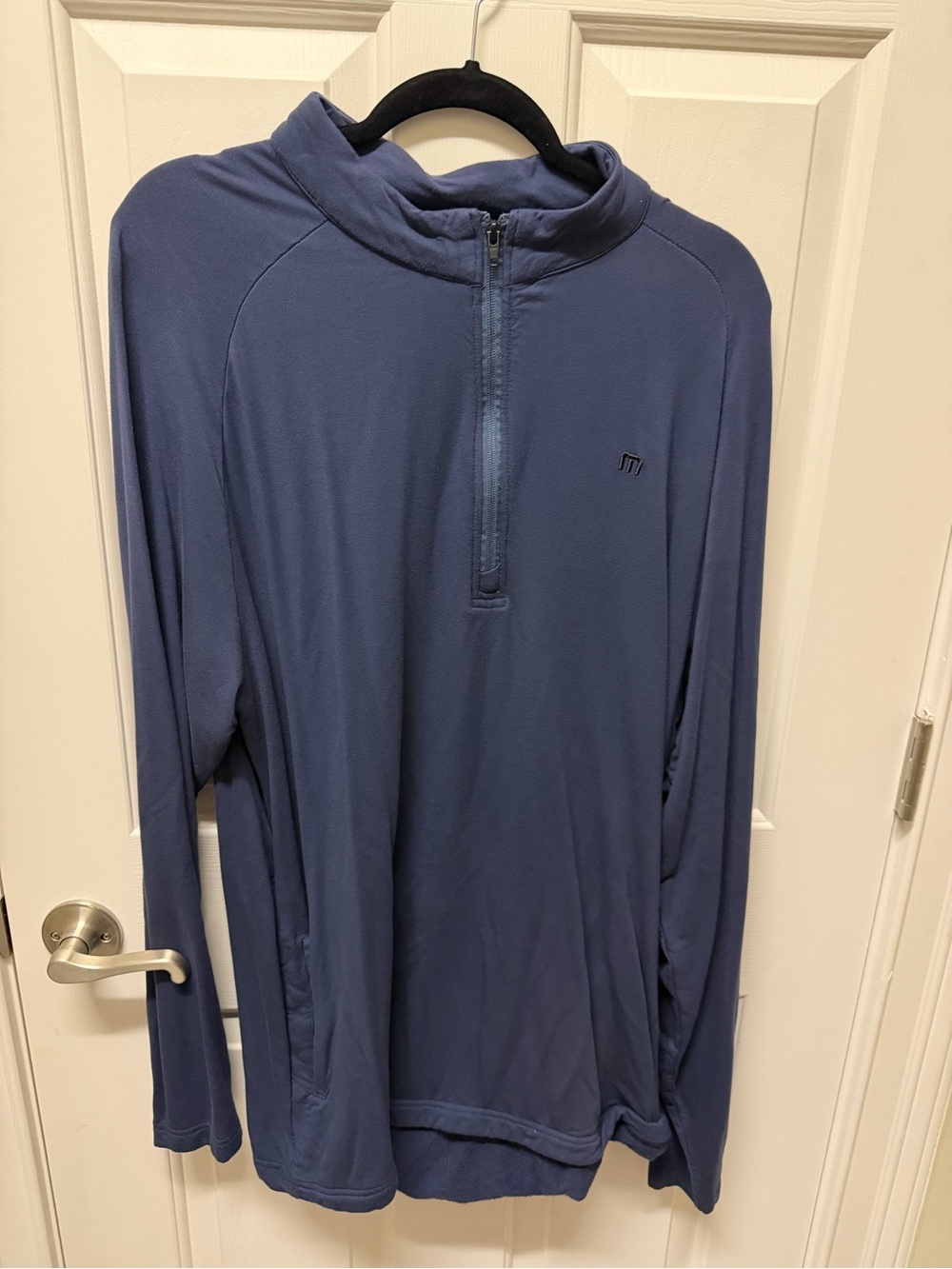 Travis Mathew Slate Blue Quarter-Zip Performance Jacket